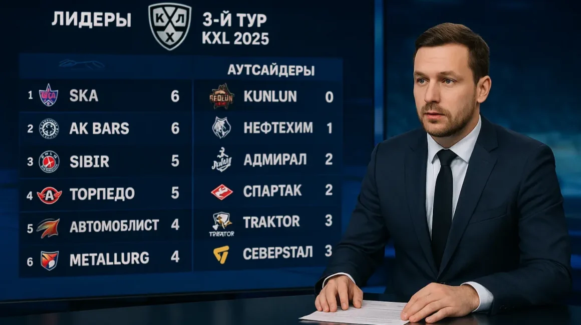 Прогнозы на 3-й тур КХЛ 2025: выявление лидеров и аутсайдеров